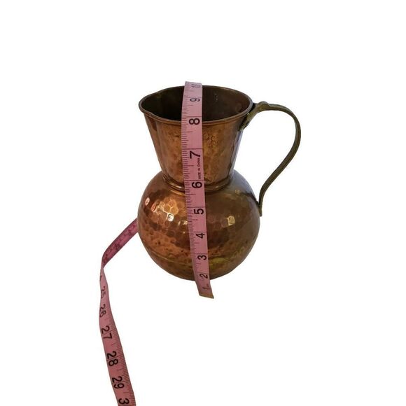 Copper Pitcher w/Brass Handle - Picture 9 of 9